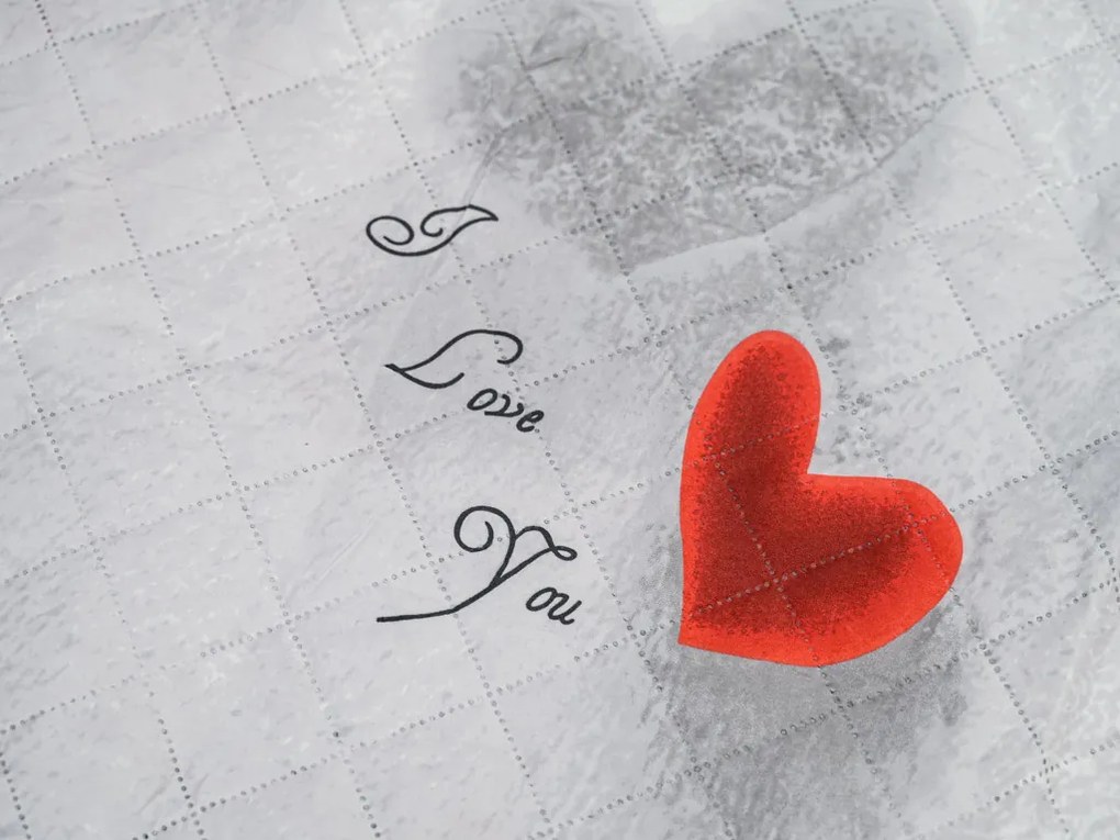 Ágytakaró HEARTIZIA DIAMOND, világosszürke Méret: 220 x 240 cm