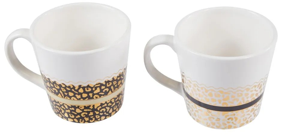Fehér-aranyszínű agyagkerámia bögre szett 2 db-os 300 ml London – Premier Housewares