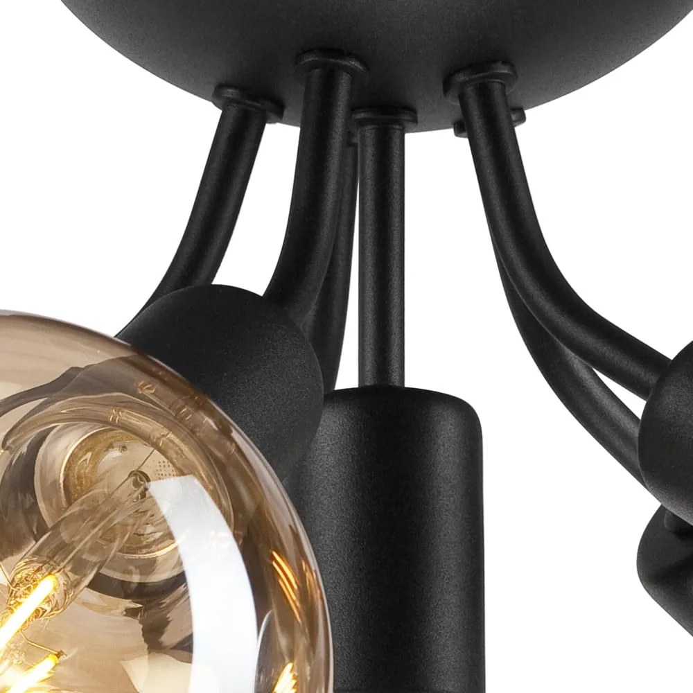 Fekete mennyezeti lámpa lámpabúra nélkül Viggo – LAMKUR