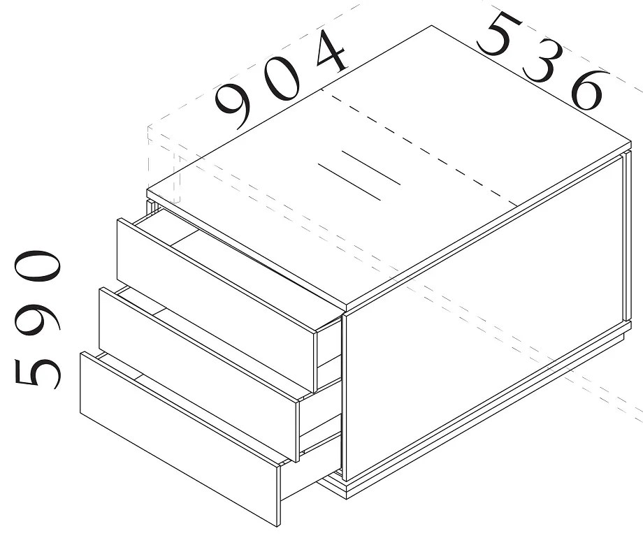 Alkotó tartály 90,4 x 53,6 cm, 2 modulos - bal, antracit / fehér