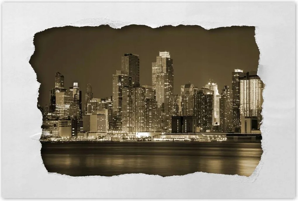 Poszterek 120x80 New York sephia