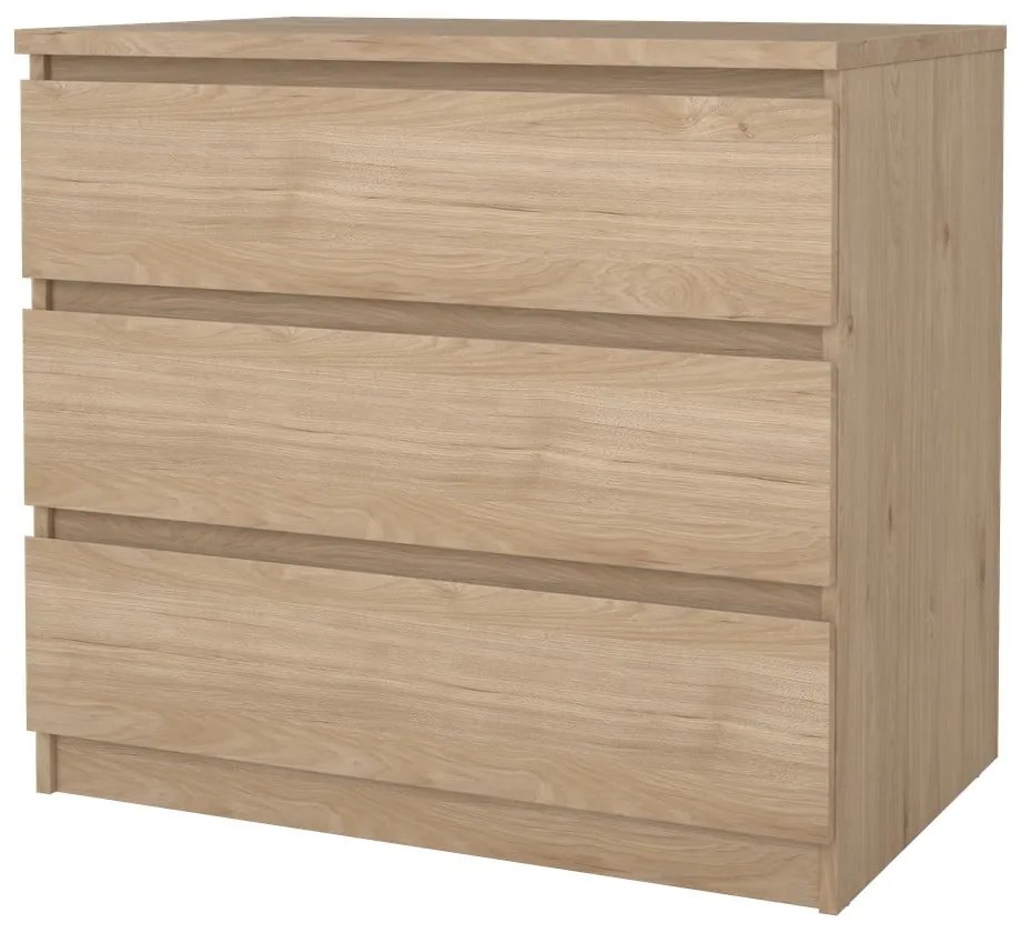 Natúr színű komód tölgyfa dekorral 77x70x50 cm Naia – Tvilum