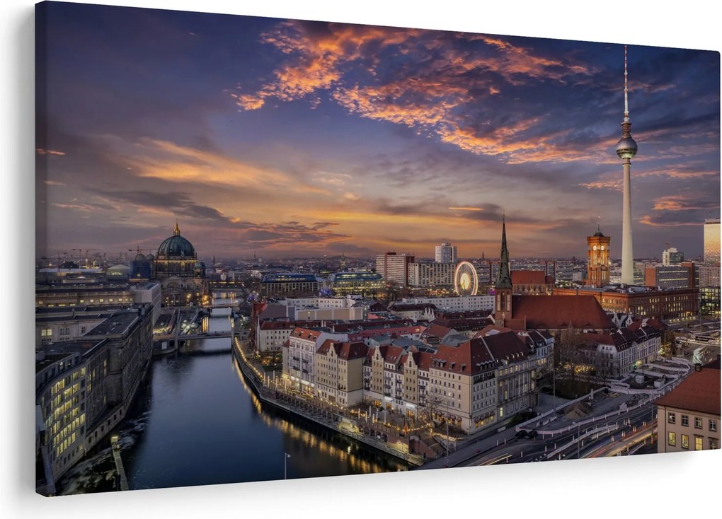 Kép - Naplemente Berlin felett (90x60 cm)