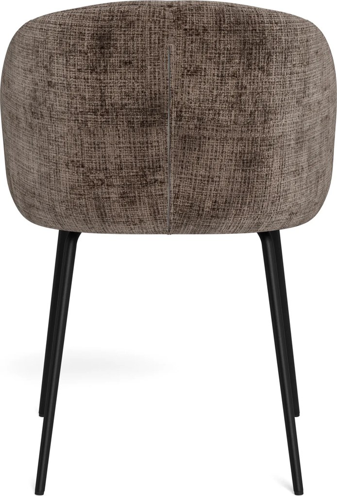 MAZZONI EXPORT CLARA Tompa Barna (Juto 24 szövet)/fekete lábak - MODERN KÁRPITOZOTT KAGYLÓSZÉK LOFT STÍLUSÚ NAPPALIBA/ÉTKEZŐBE/IRODÁBA