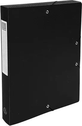 Gumis mappa, PP, A4, 40 mm, EXACOMPTA Opak, fekete (EX59781E)