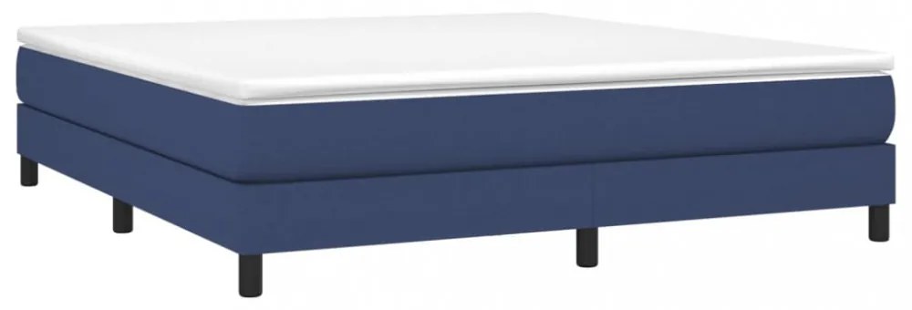 kék szövet rugós ágykeret 180 x 200 cm
