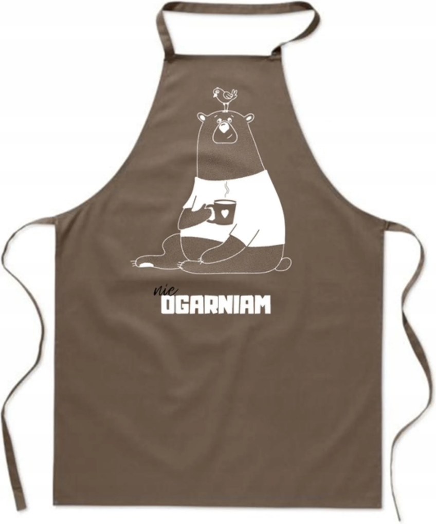 Pamut Kötény vicces konyhai nyomattal Nem Foglalkozom a medvével