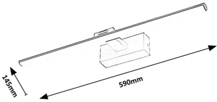 RÁBALUX 78002 GATEN Fekete Színű Képmegvilágító Lámpa LED 12W IP20