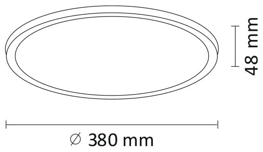 LED Mennyezeti lámpa WOODY LED/24W/230V á. 38 cm