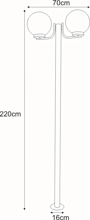KAJA LP270-2200 ANA Kandeláber Króm E27 IP44