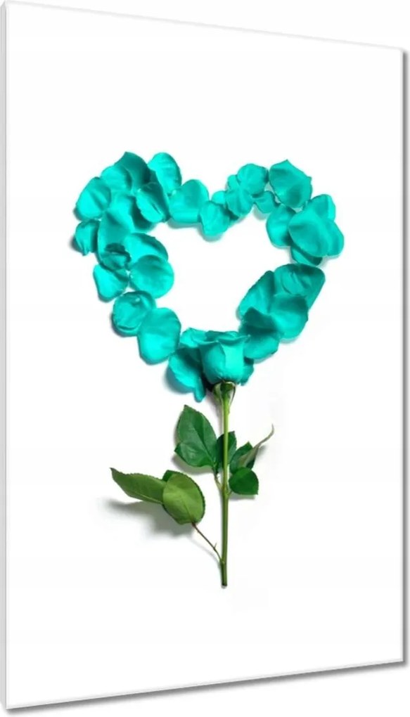 Vászonkép 80x120 Türkiz rózsa