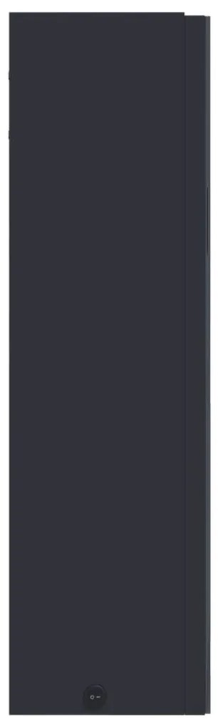 szürke tükrös fürdőszobaszekrény LED-del 60 x 13 x 52 cm