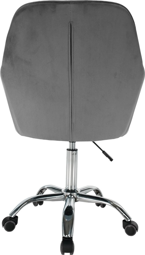 Irodai fotel, szürke Velvet anyag/króm, KLIAN