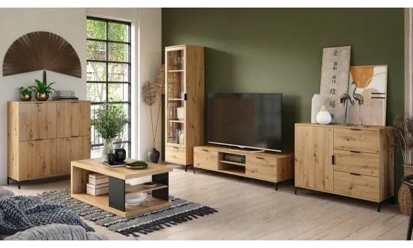 TV állvány LORA artisan tölgy