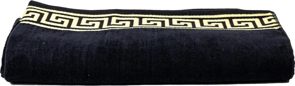 POSEIDON Strandtörölköző fekete 165x90cm