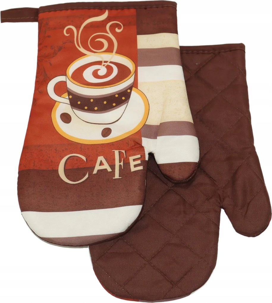 Euromat Konyhai kesztyű felakasztható fogantyúval univerzális 2db coffee