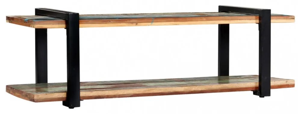 tömör újrahasznosított fa TV szekrény 130 x 40 x 40 cm