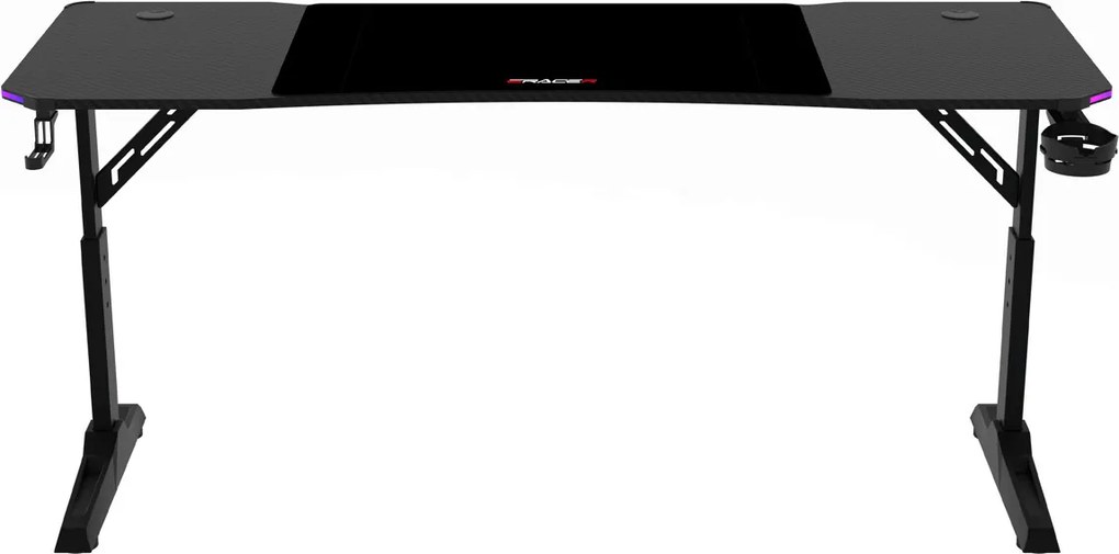 LUMEN RGB LED gamer asztal 140 × 60 cm