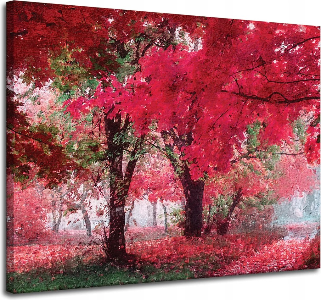 Vászonkép Rózsaszín levelek Fák Művészet 100x80 cm Ideális ajándék