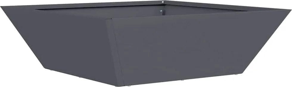 vidaXL Kerti cserép Antracit 50 x 50 x 15 cm Hidegen hengerelt acél