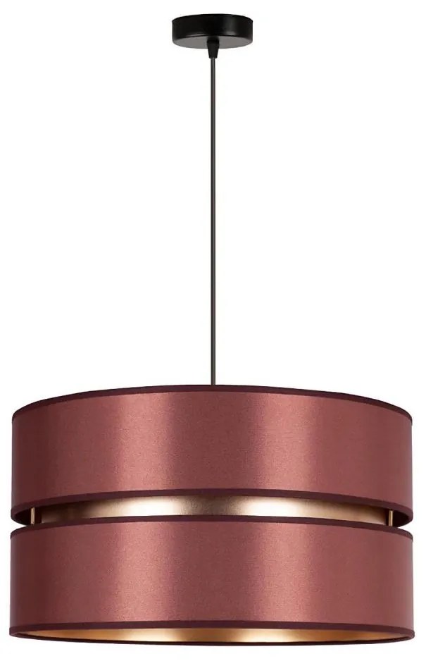 Duolla - Csillár zsinóron DUO 1xE27/15W/230V átm. 40 cm Burgundi/arany