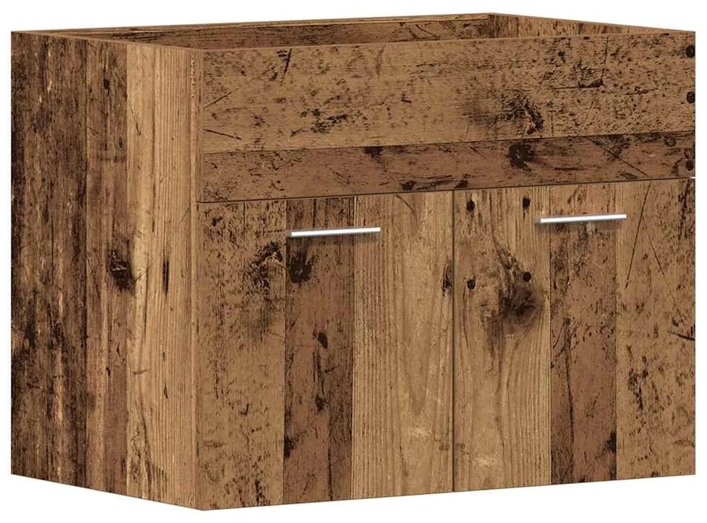 Antik fa szerelt fa mosdószekrény 60x38,5x46 cm