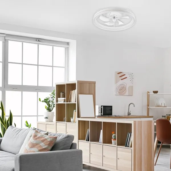 LED Mennyezeti lámpa ventilátorral FARGO LED/37W/230V fehér + távirányító