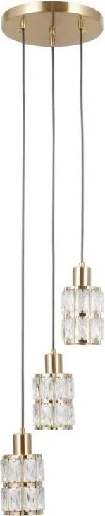 ITALUX PND-40668-3-HBR - Kábeles függeszték ALMA 3xE27/40W/230V arany