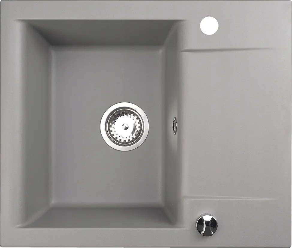 Gránit Mosogató Estein konyhai mosogató 59 szürke 59 x 50 cm