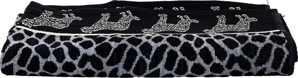 AFRIKA Strandtörölköző szürke leopárd 165x90cm