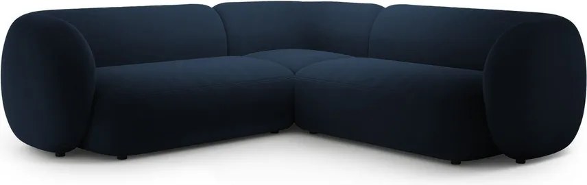 Kék bársony sarokkanapé Kate – Micadoni