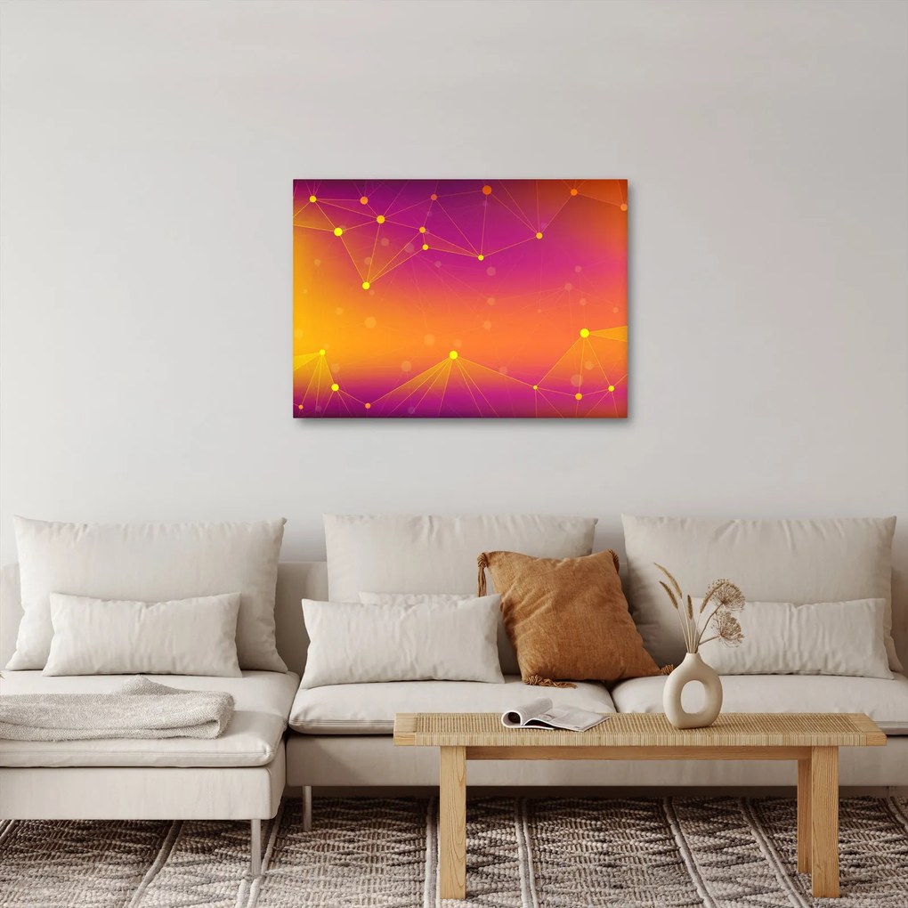 Szines absztrakt kép (70x50 cm)
