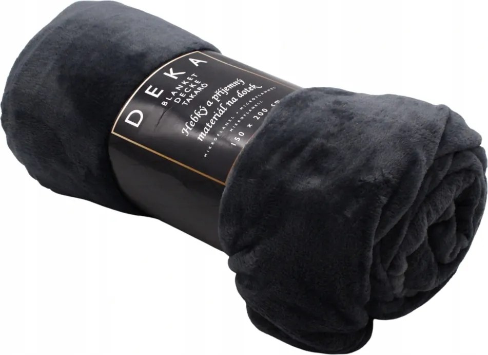 Home Elements Mikroflanel takaró 150 x 200 cm, sötétszürke