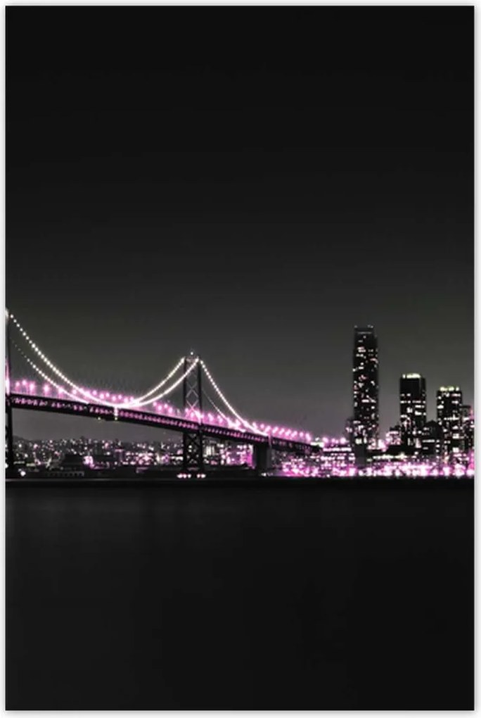 Poszterek 80x120 Híd Lila fények