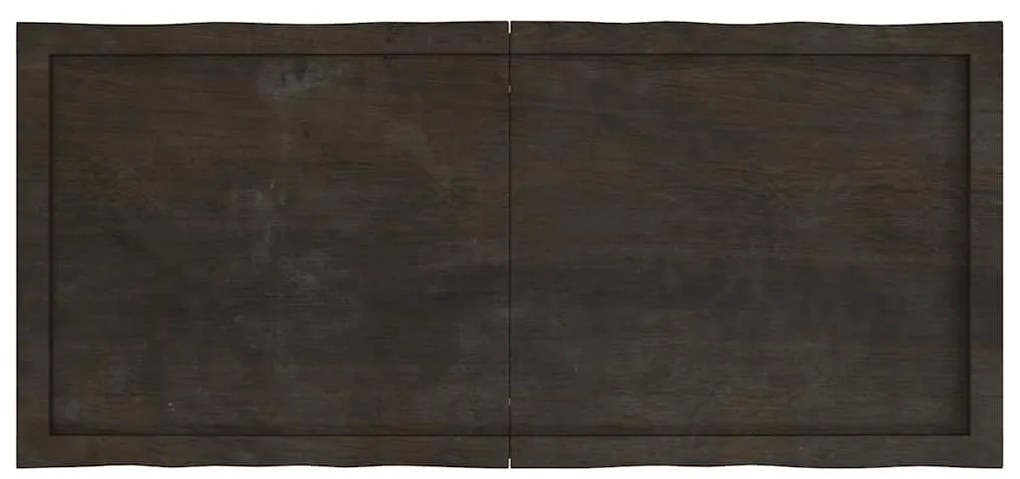 sötétbarna kezelt tömör asztallap 120x50x(2-6) cm