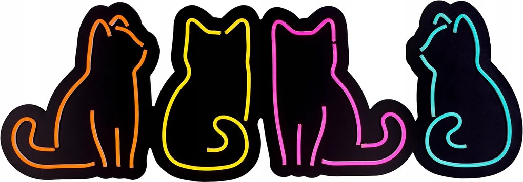 Neon Led Dekoráció Macskák Szerelem Ajándék Húsvéti Akció