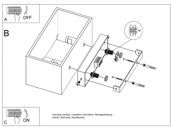 Fali lámpa QUAD MAXI 2xG9/40W/230V