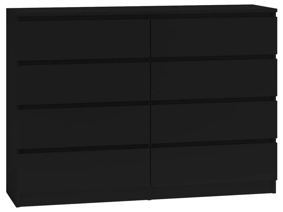 Aldabra M8 140 komód, 138x97x40 cm, fekete