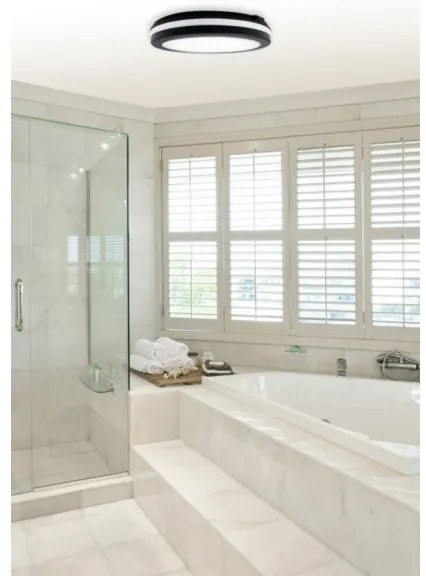 Top Light - LED Fürdőszobai lámpa COMET LED/24W/230V IP54 átm. 30 cm fekete