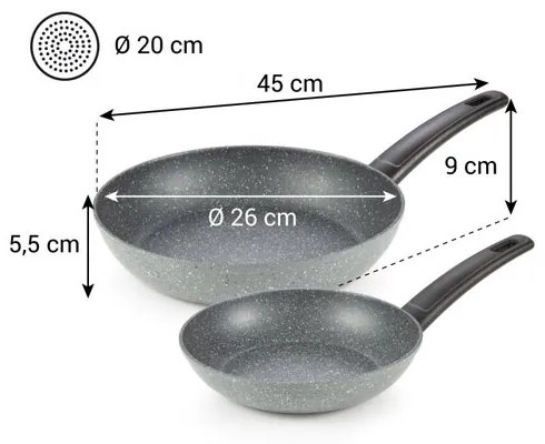 Tescoma FineLINE 2-részes serpenyőkészlet, 20 és 26 cm, S
