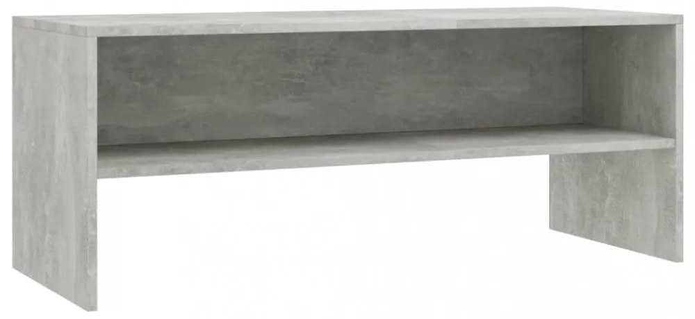 betonszürke szerelt fa TV-szekrény 100 x 40 x 40 cm