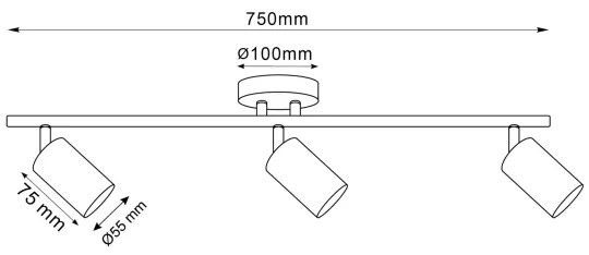 LED RGBW dimmelhető spotlámpa GOLDI 3xGU10/6W/230V arany