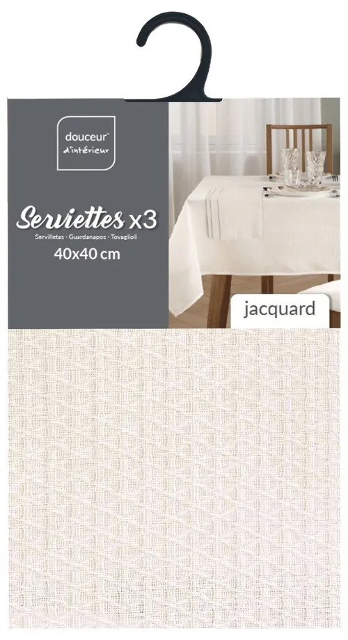 Szalvéta szett 3 db-os 40x40 cm Stella – douceur d'intérieur