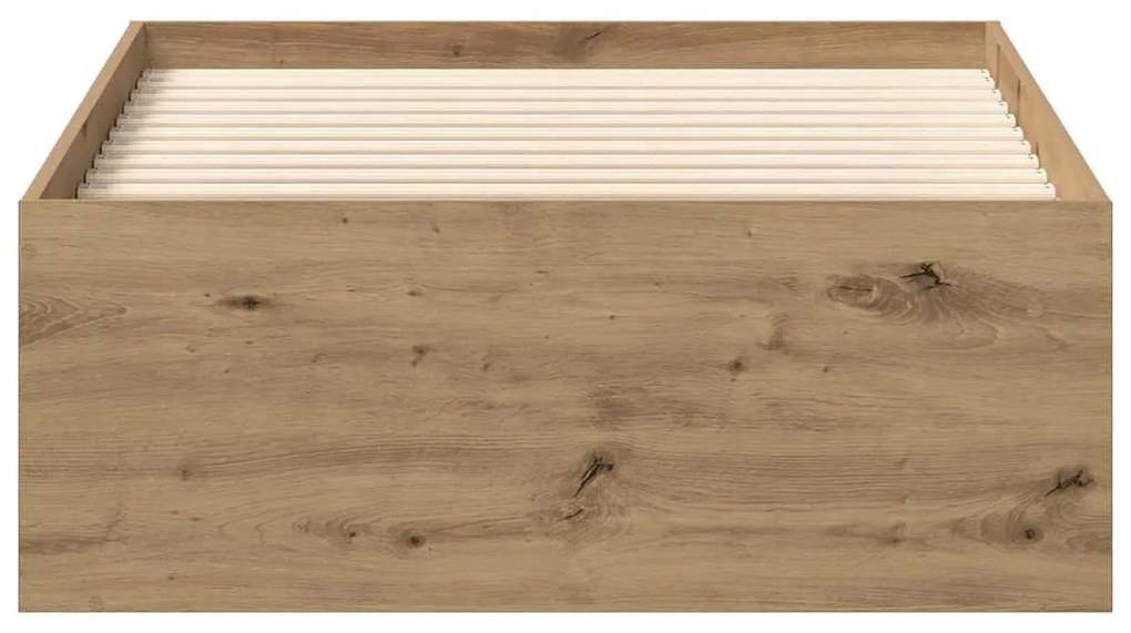 kézműves tölgy szerelt fa ágykeret matrac nélkül 90x200 cm