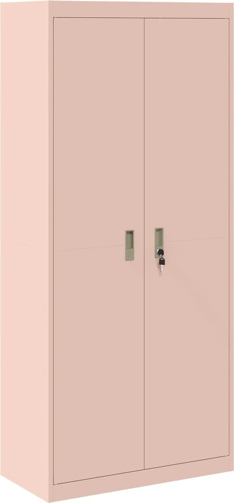 vidaXL Tárolószekrény Rózsaszín 80 x 40 x 180 cm Acél