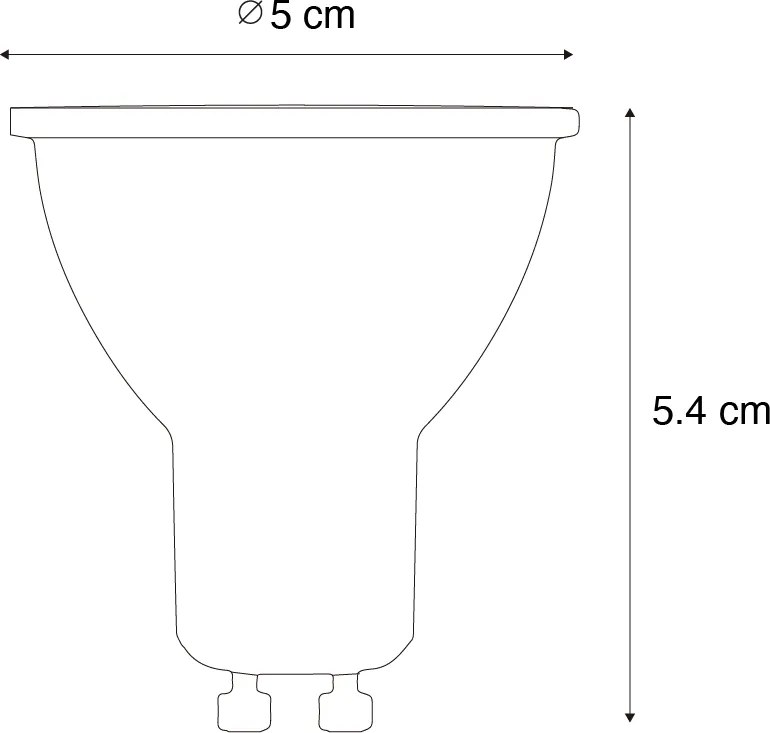 Okos GU10 dimmelhető LED izzókészlet 4,7W 400 lm 2700K-6500K Zigbee Smart Hub-bal