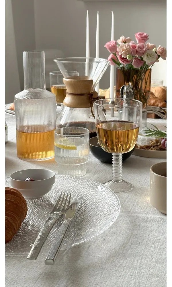 Ezüstszínű rozsdamentes acél evőeszköz készlet 16 db-os Mano – Hübsch