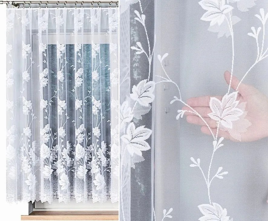 Karácsonyi jacquard függöny mintás 023025, 300x150cm egyenes (kész) szegéllyel