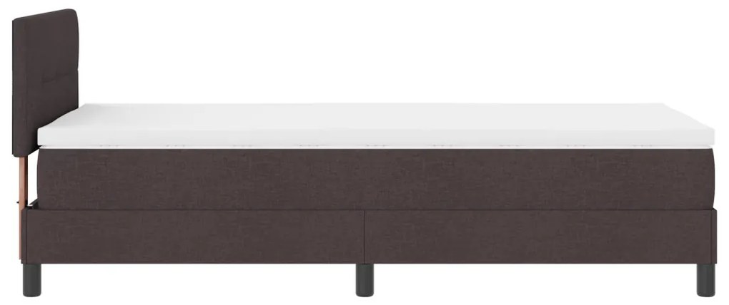 Boxspring Ágy Matraccal Sötétbarna 100x200 cm Szövet