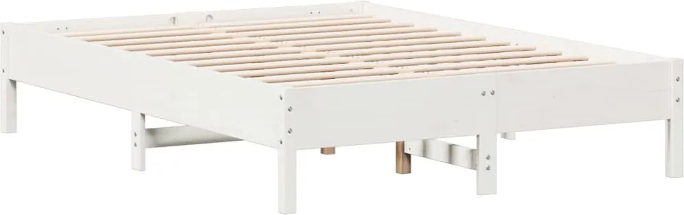 vidaXL fehér tömör fenyőfa ágy matrac nélkül 140x190 cm